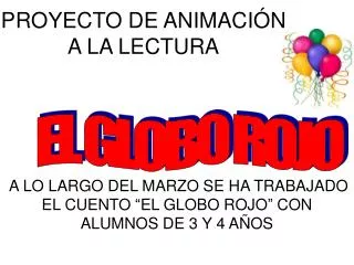 proyecto de animaci n a la lectura