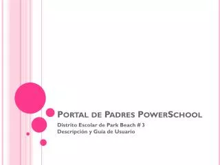 portal de padres powerschool