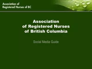 Association of Registered Nurses of British Columbia