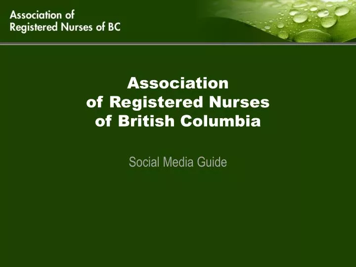 association of registered nurses of british columbia