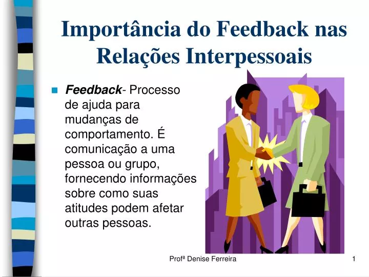 import ncia do feedback nas rela es interpessoais