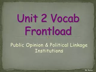 Unit 2 Vocab Frontload