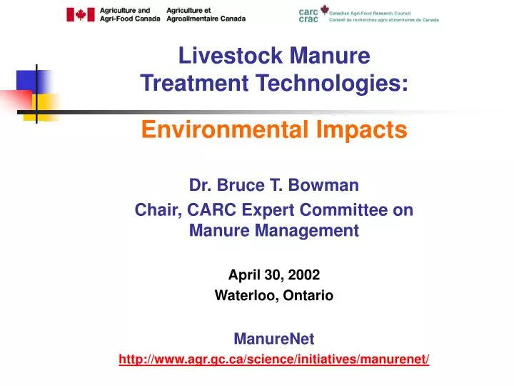 livestock manure treatment technologies