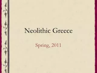 Neolithic Greece