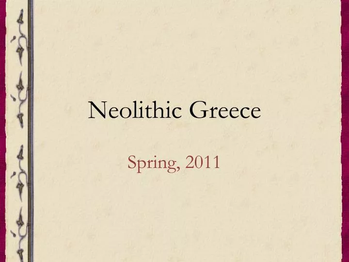 neolithic greece