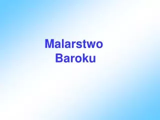 malarstwo baroku