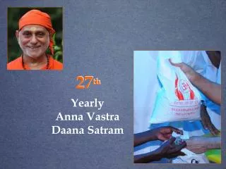 Yearly Anna Vastra Daana Satram