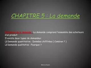 chapitre 5 la demande