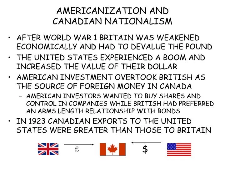 americanization and canadian nationalism