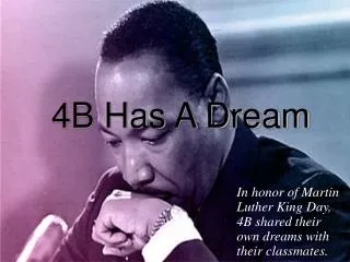 4B Has A Dream