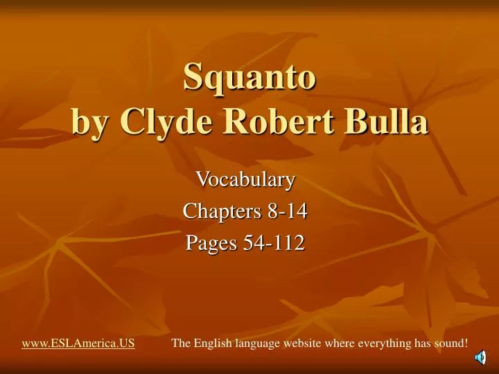 squanto by clyde robert bulla