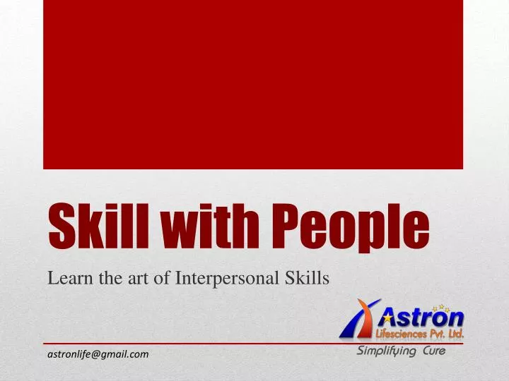 skill with people