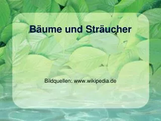 b ume und str ucher