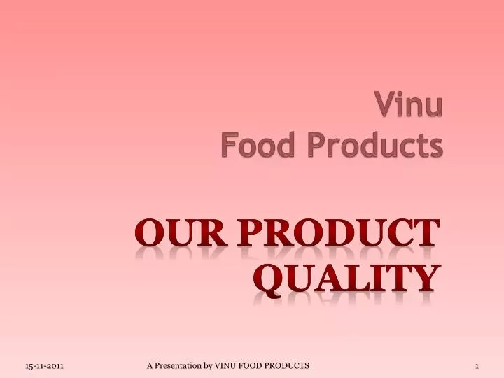 vinu food products