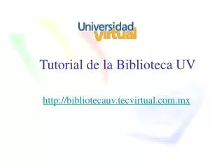 tutorial de la biblioteca uv