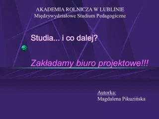 studia i co dalej
