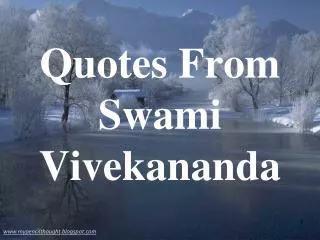 Quotes From Swami Vivekananda