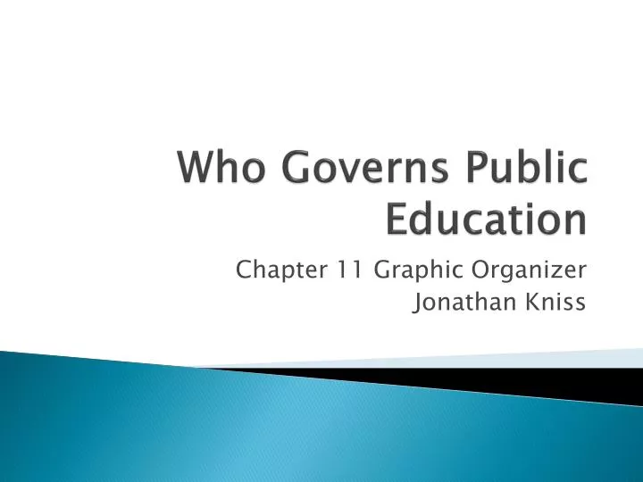 who governs public education