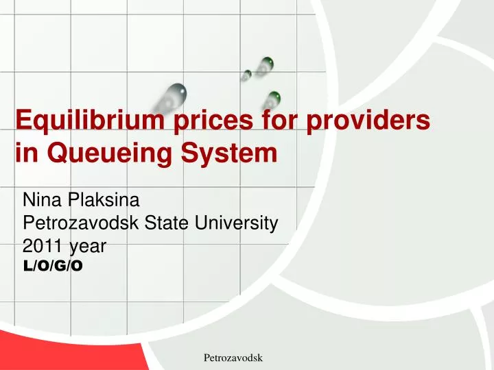 equilibrium prices for providers in queueing system