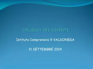 collegio dei docenti