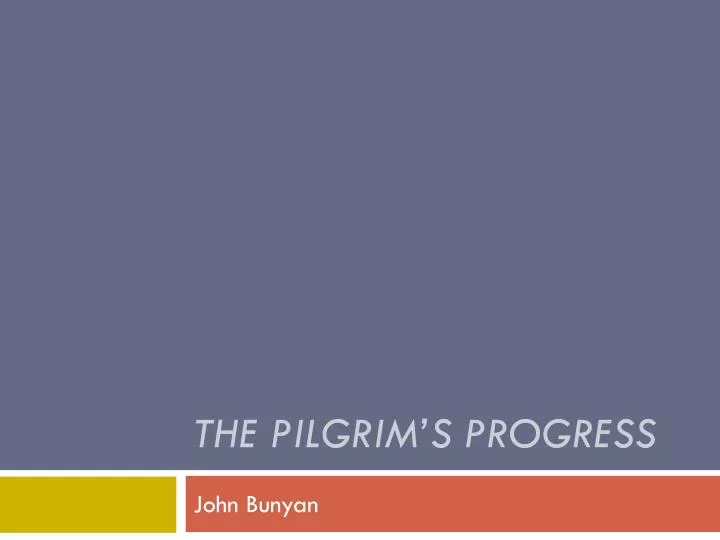 the pilgrim s progress