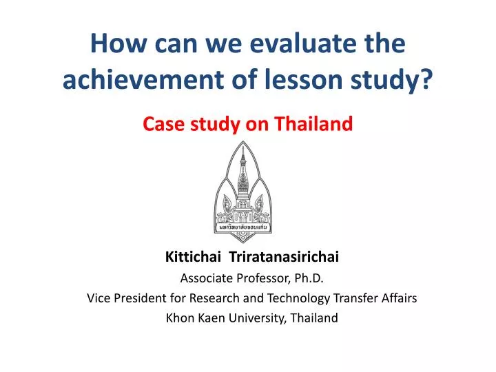 how can we evaluate the achievement of l esson study