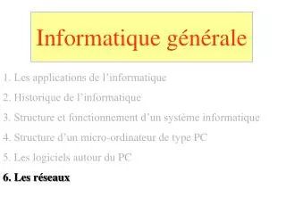 informatique g n rale