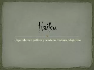 haiku
