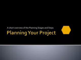 Planning Your Project