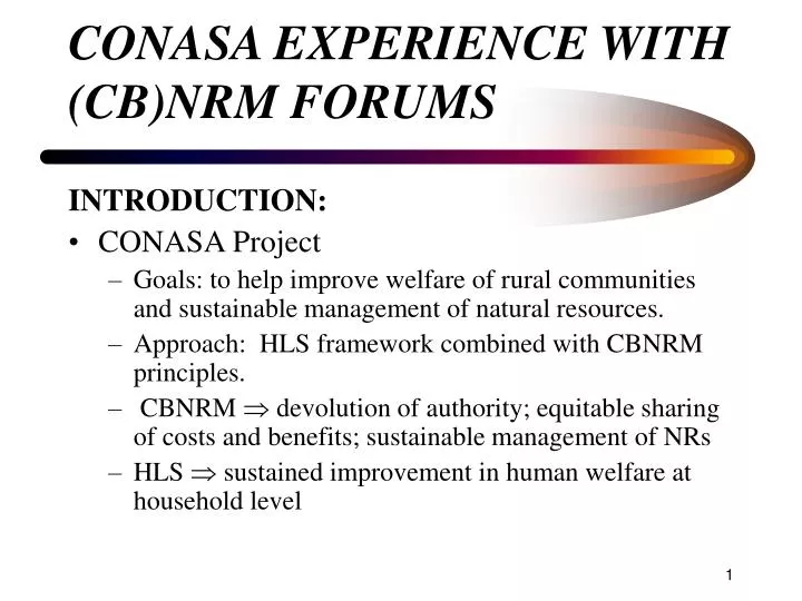 conasa experience with cb nrm forums