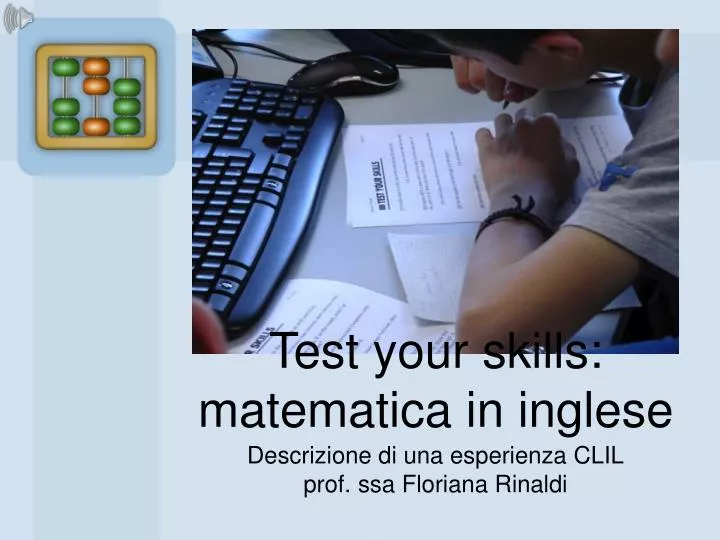 test your skills matematica in inglese