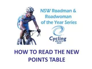 HOW TO READ THE NEW POINTS TABLE