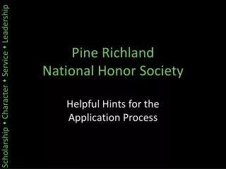 Pine Richland National Honor Society