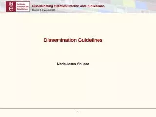 Dissemination Guidelines Maria Jesus Vinuesa