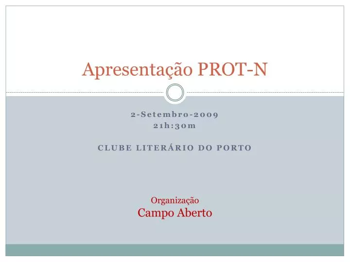 apresenta o prot n