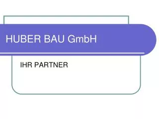 huber bau gmbh