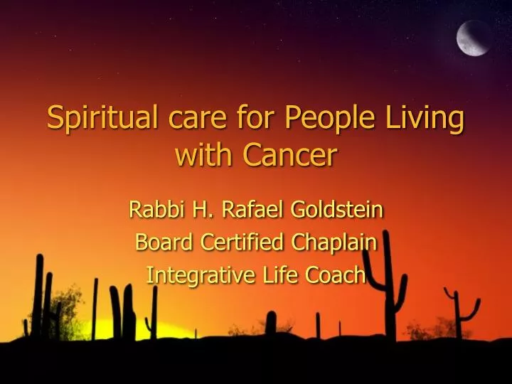 spiritual care for people living with cancer