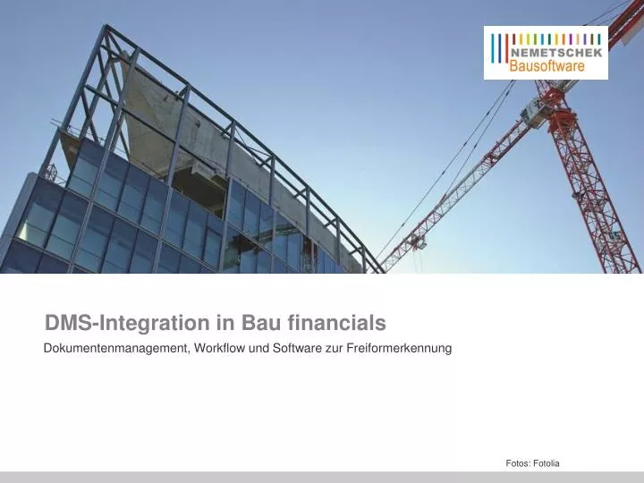 dms integration in bau financials