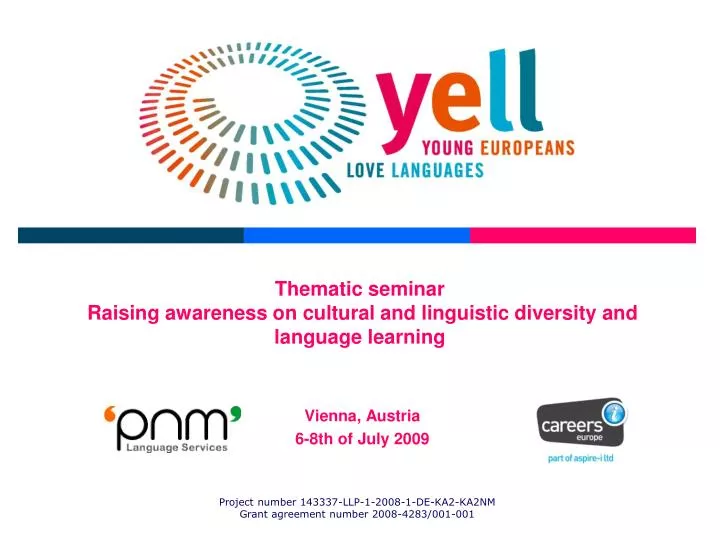 thematic seminar raising awareness on cultural and linguistic diversity and language learning