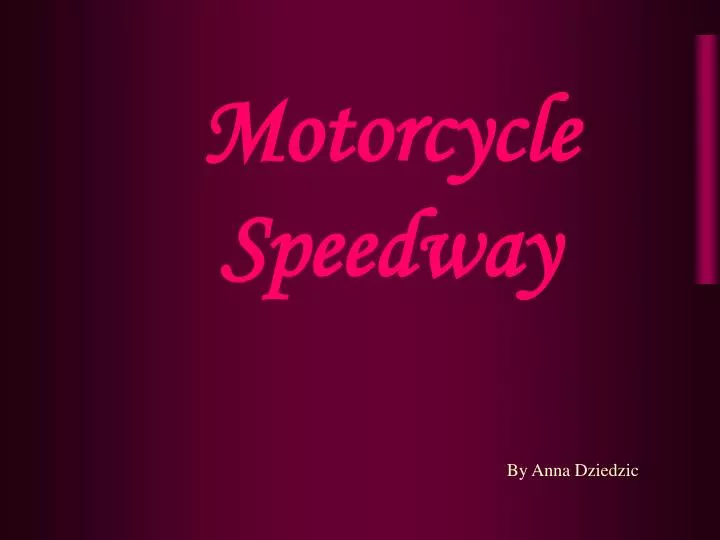 motorcycle speedway