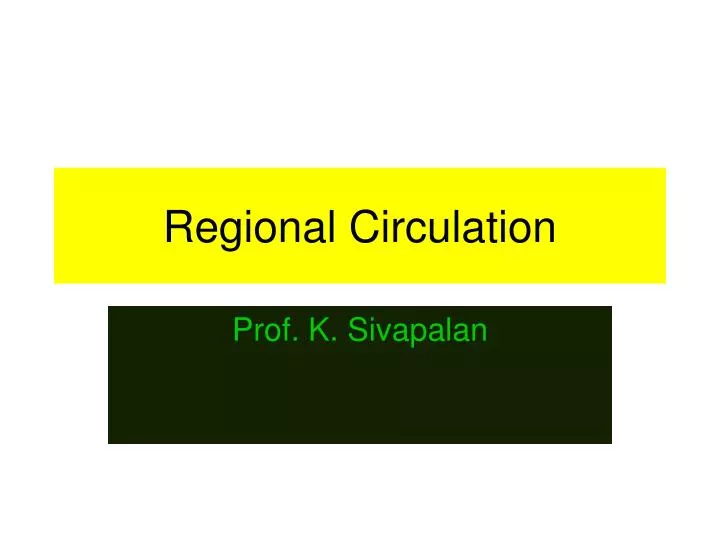 regional circulation