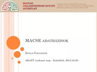 macse adatb zisok