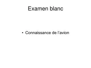 examen blanc