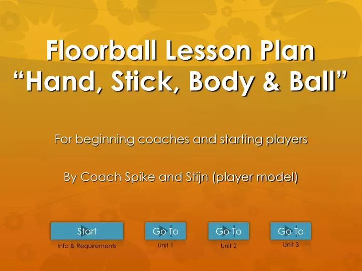 floorball lesson plan hand stick body ball