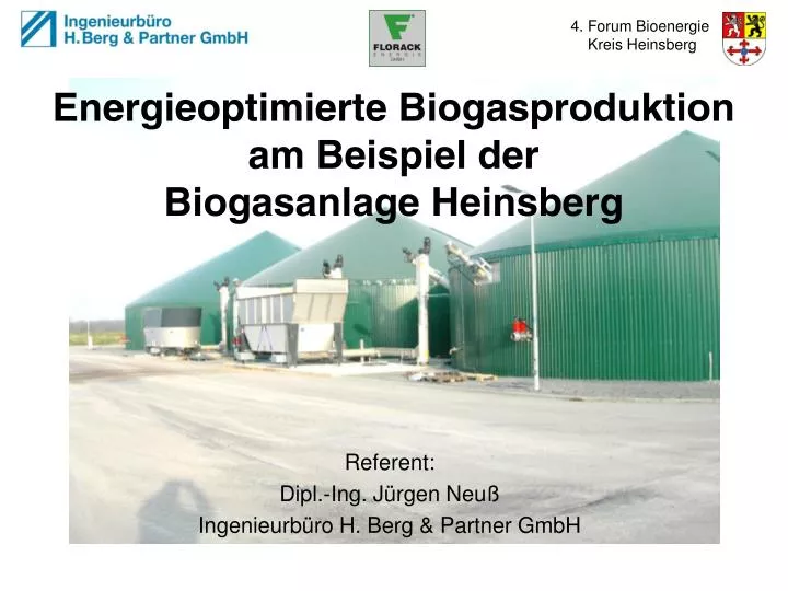 energieoptimierte biogasproduktion am beispiel der biogasanlage heinsberg