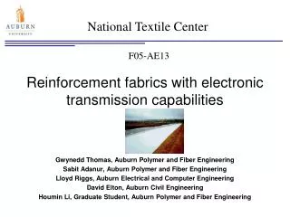 reinforcement fabrics with electronic transmission capabilities