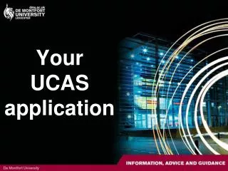 Your UCAS application