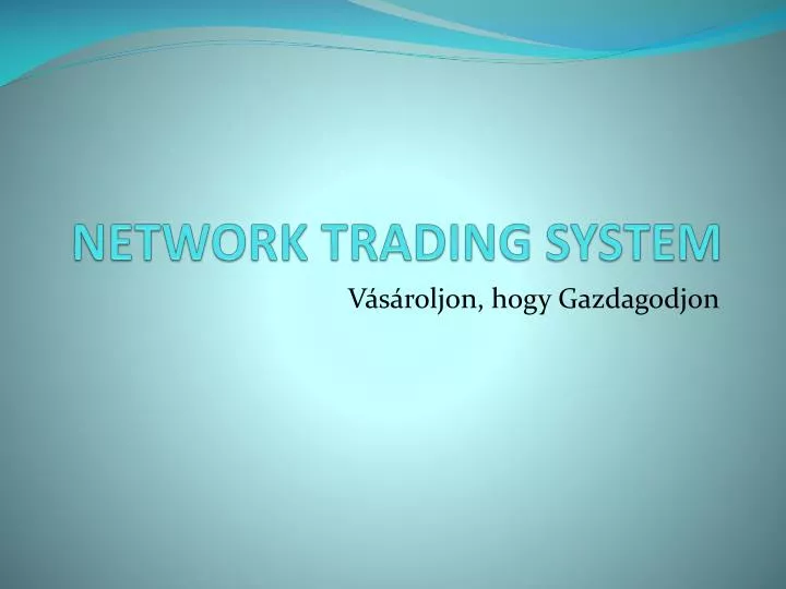 network trading system