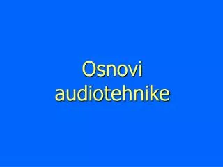osnovi audiotehnike