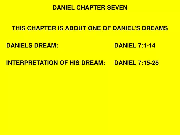 daniel chapter seven